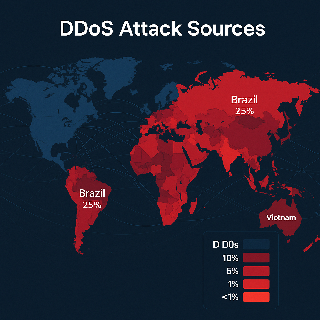 공격 소스 지역별 분포도