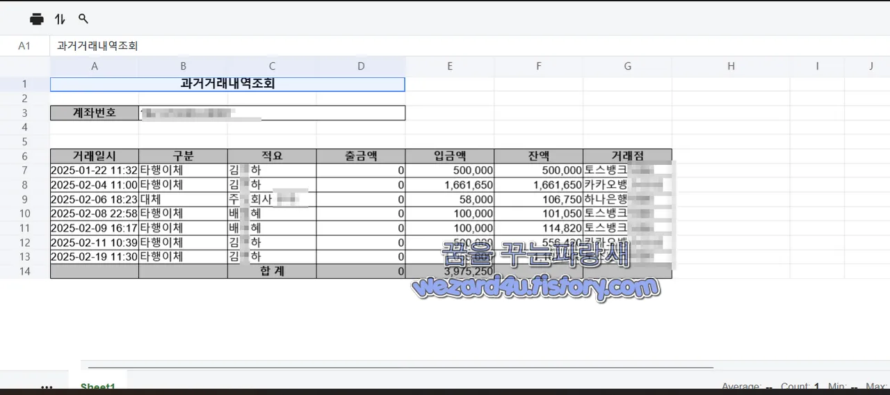 악성코드 실행시 보여주는 엑셀 파일