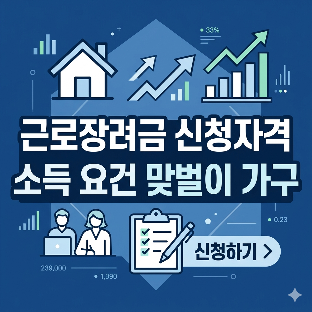 근로장려금 신청자격 확인하고 소득 요건 맞벌이 가구라면 지금 바로 신청하세요