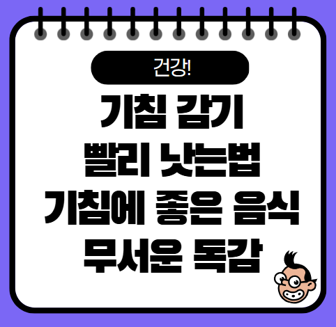 기침 감기 빨리 낫는 법 좋은 음식 추천