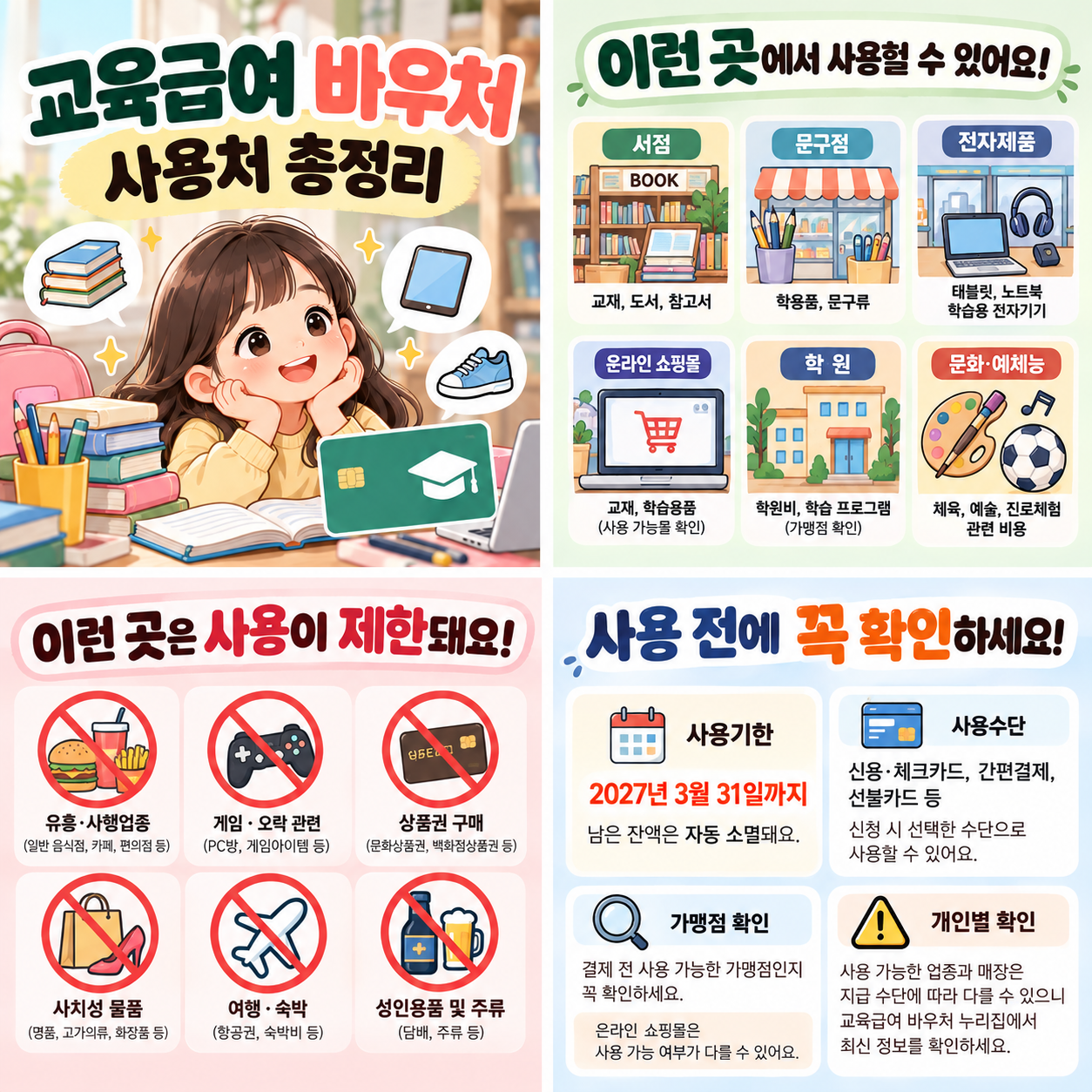 교육급여 바우처 사용처