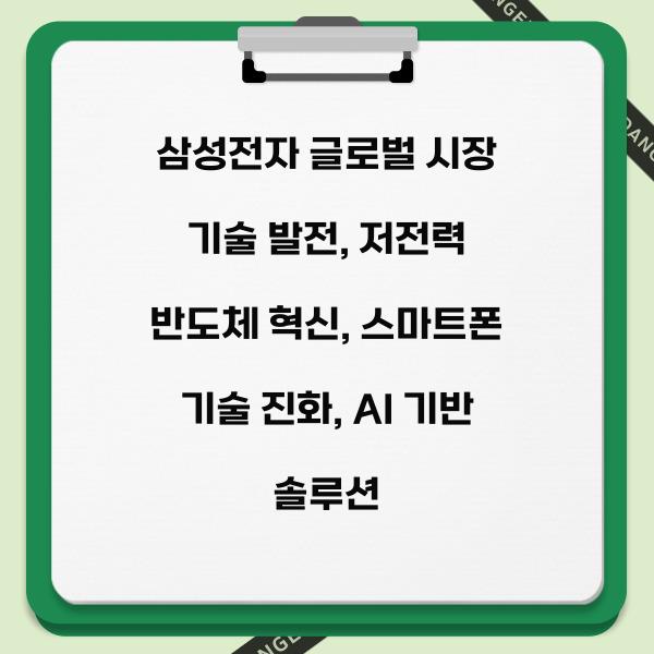 삼성전자 글로벌 시장 기술 발전  