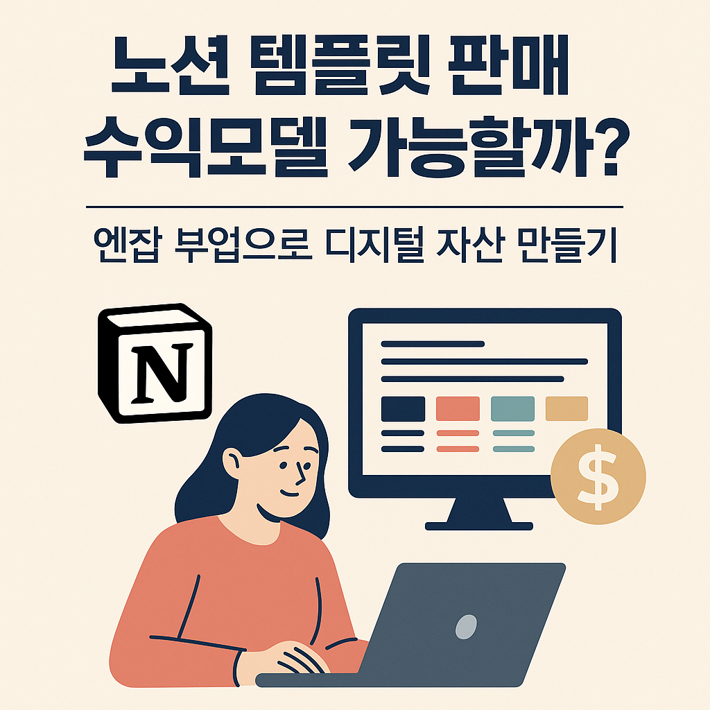 노션 템플릿 판매 수익모델 가능할까? 엔잡 부업으로 디지털 자산 만들기