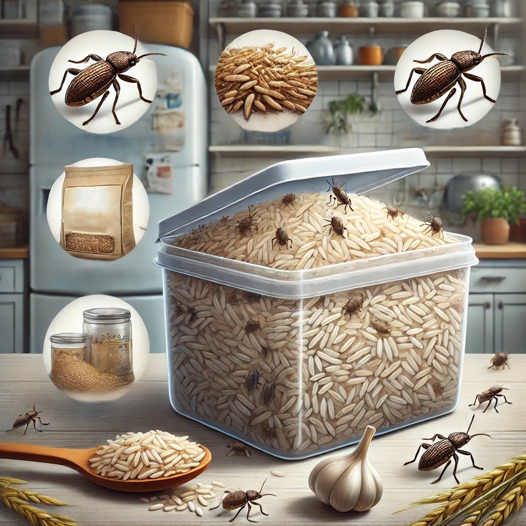 살에 생긴 쌀바구미 사진