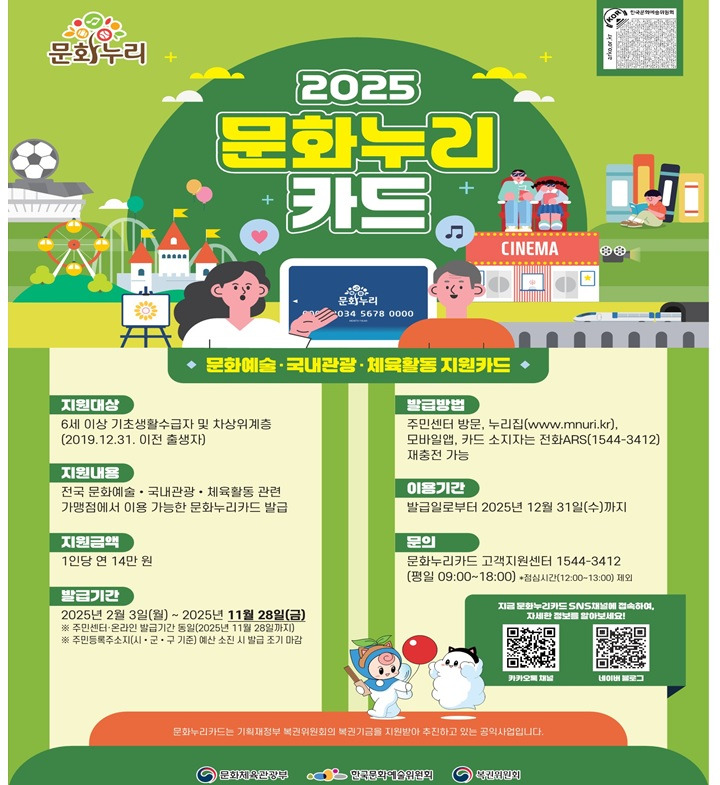 2025 문화누리카드 출처문화누리