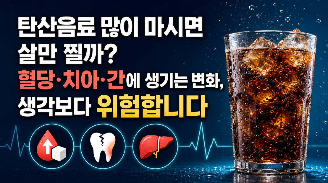 탄산음료 많이 마시면 살만 찔까? 혈당·치아·간에 생기는 변화, 생각보다 위험합니다