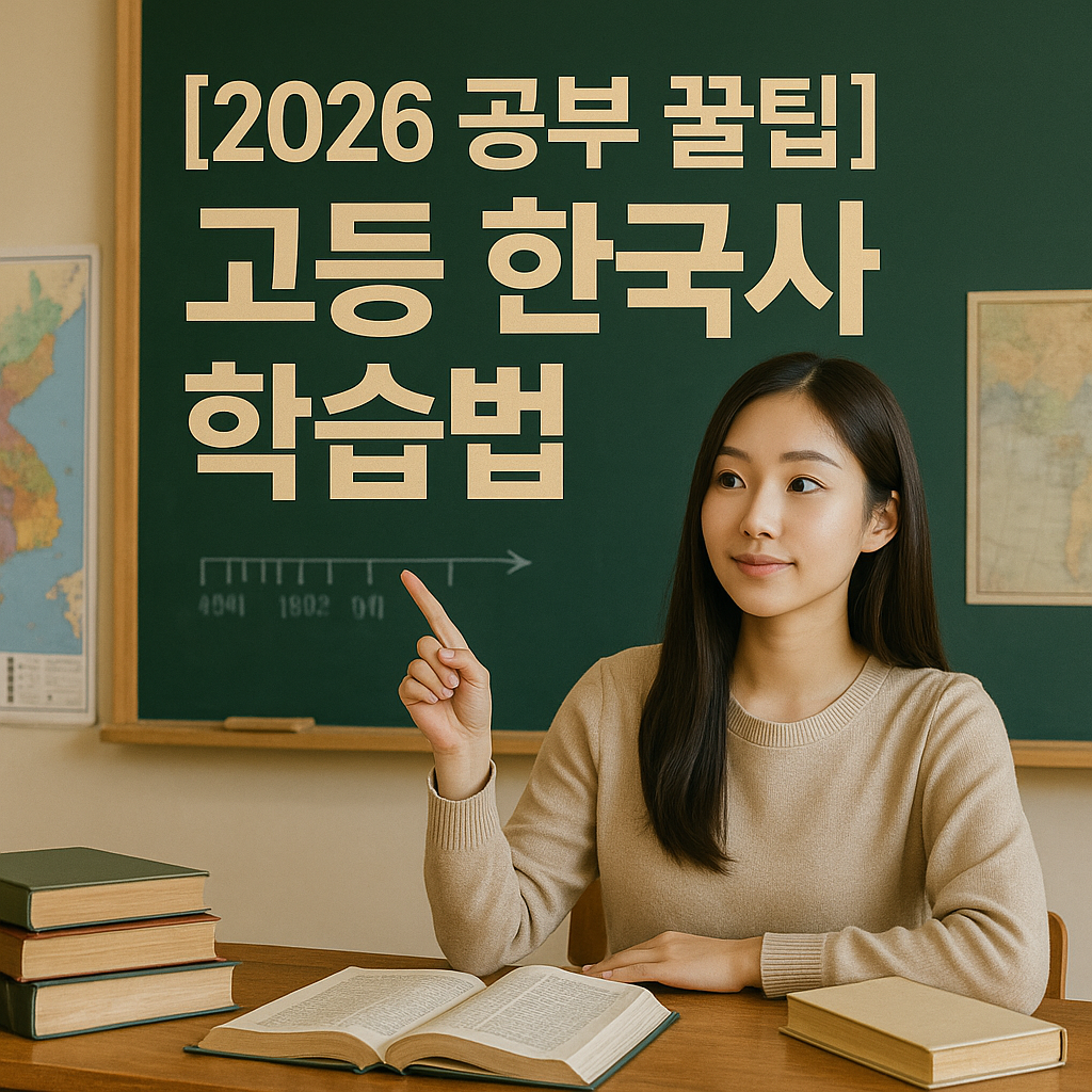 [2026 공부 꿀팁] 고등 한국사 학습법 ｜ 개념 암기·서술형 대비 완벽 가이드