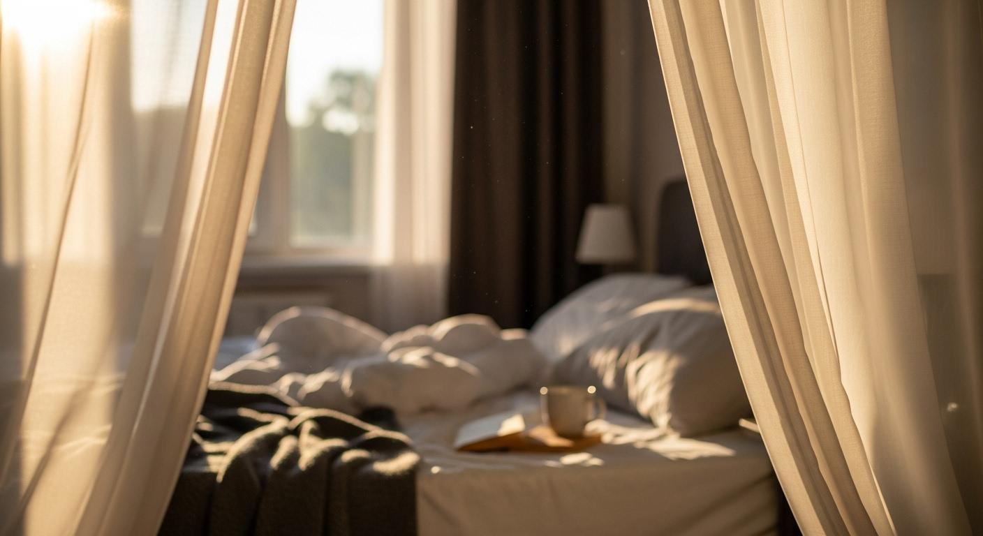 커튼 뒤 숨은 아침