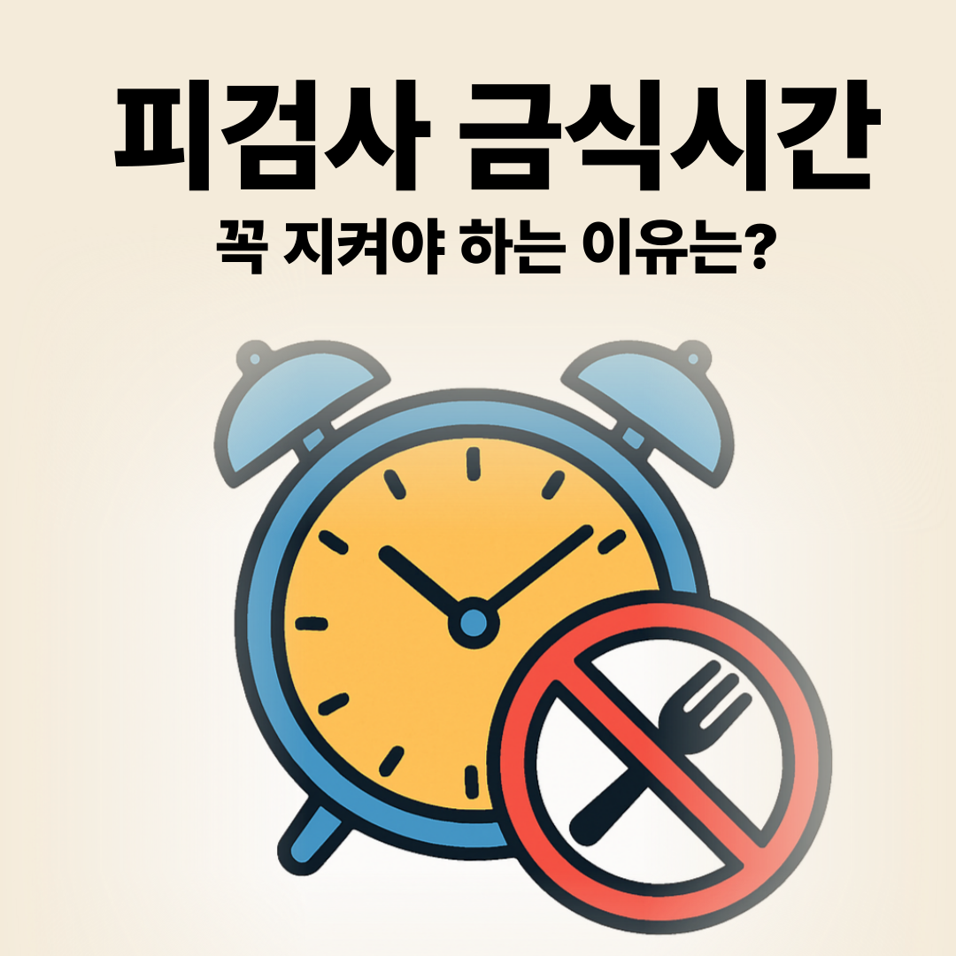 피검사 금식시간, 꼭 지켜야 하는 이유는