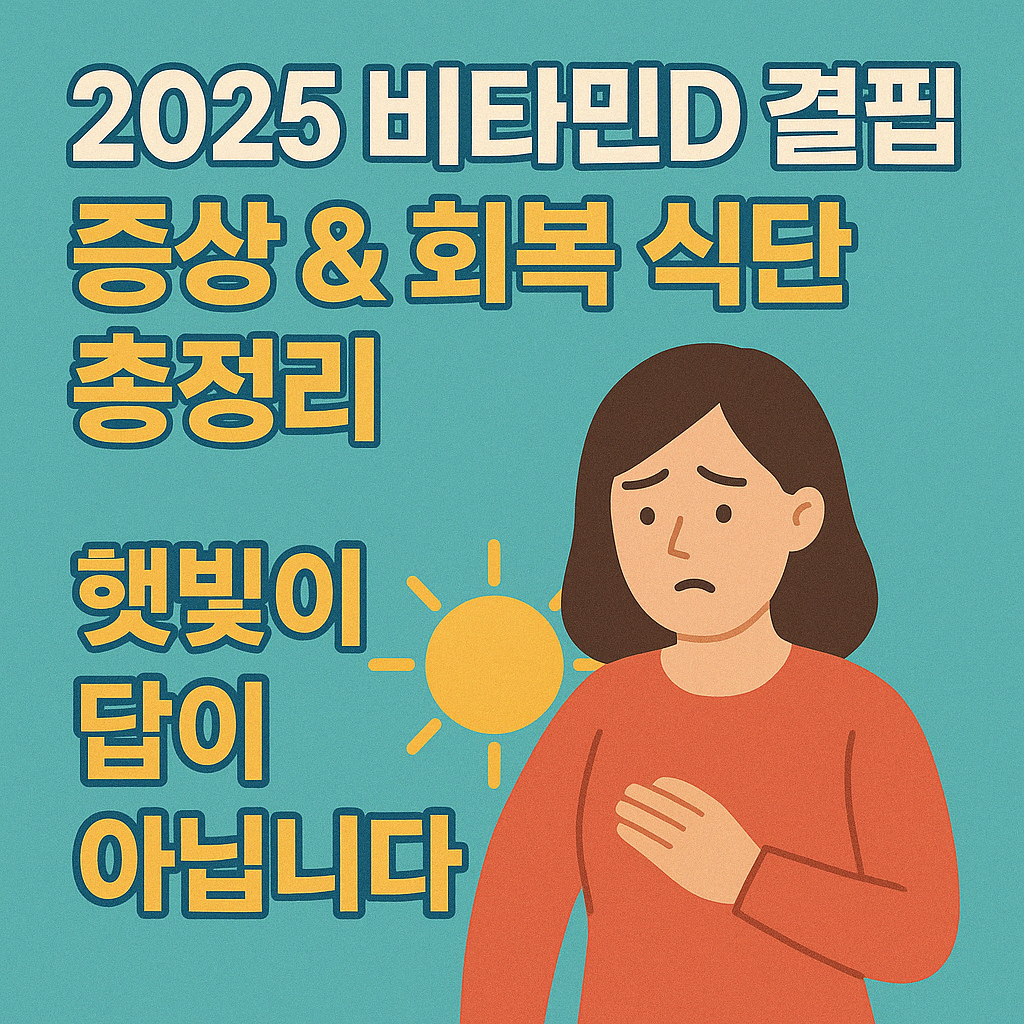 『2025 비타민D 결핍 증상 & 회복 식단 총정리 – 햇빛이 답이 아닙니다』
