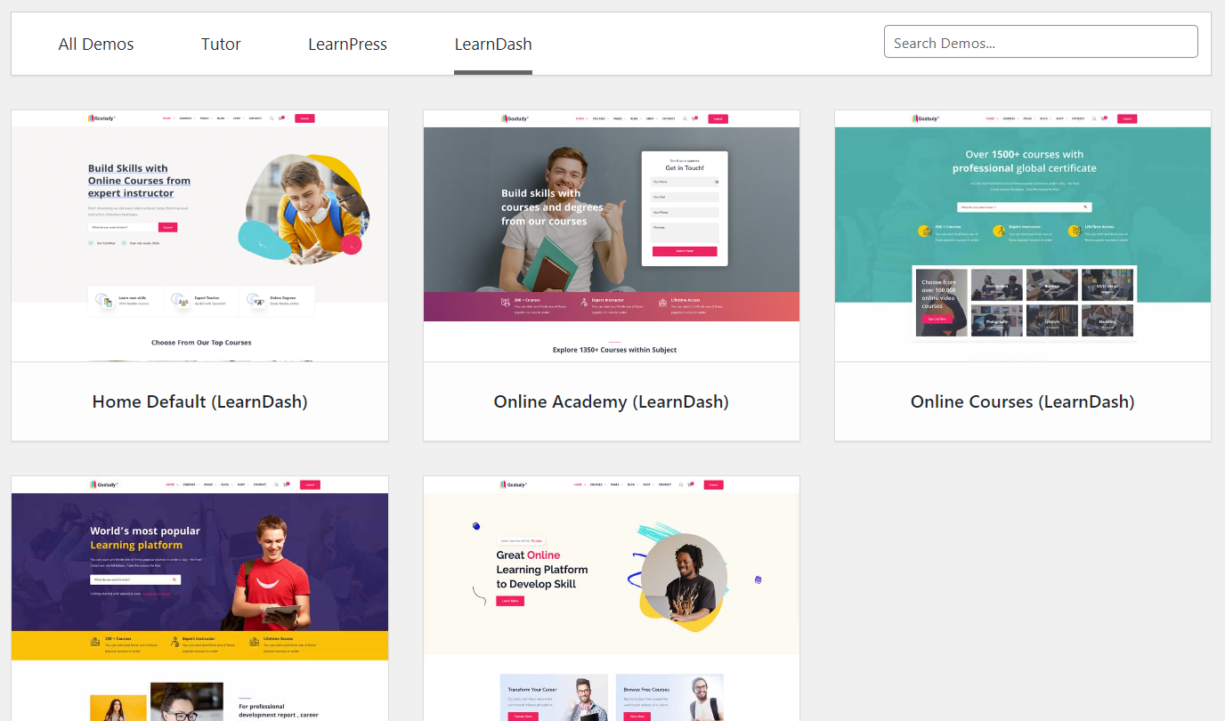 워드프레스 Gostudy 테마 데모