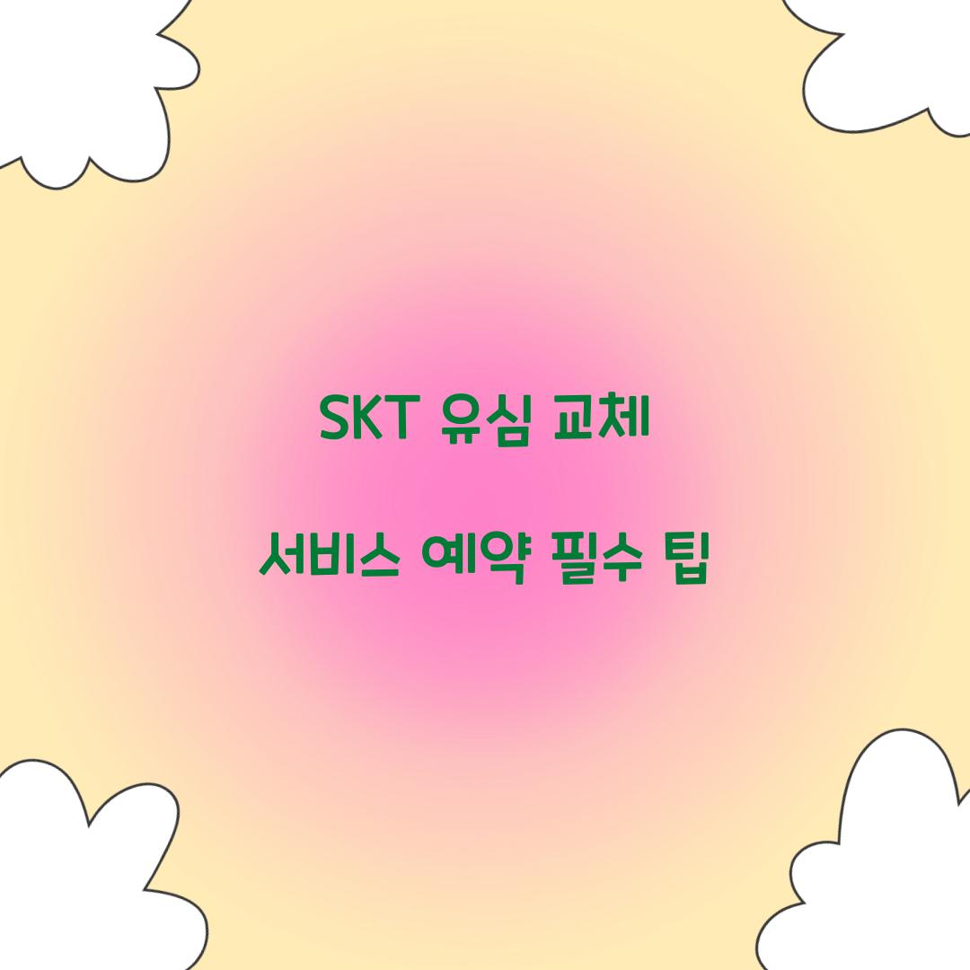 SKT 유심 교체 서비스 예약