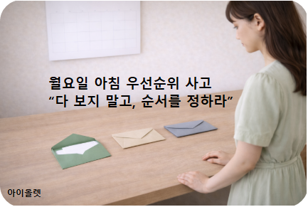 월요일 전 점검: 먼저 볼 것과 나중에 볼 것