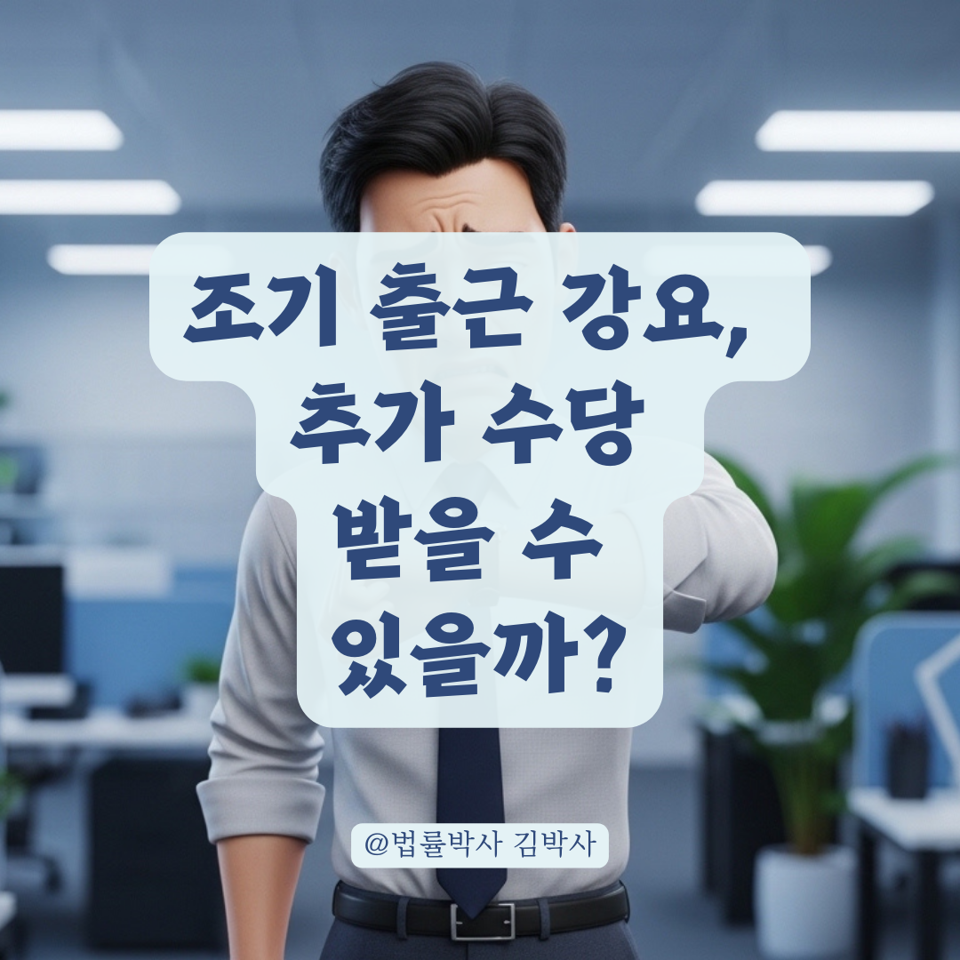 정상 출근 시간 보다 조기 출근 강요 시 추가 수당 받는 법!