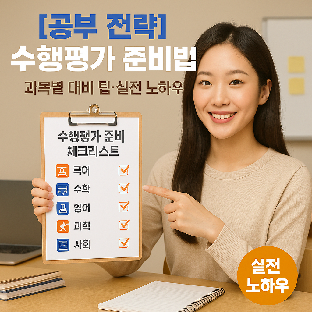 [공부 전략] 수행평가 준비법 ｜ 과목별 대비 팁·실전 노하우 정리