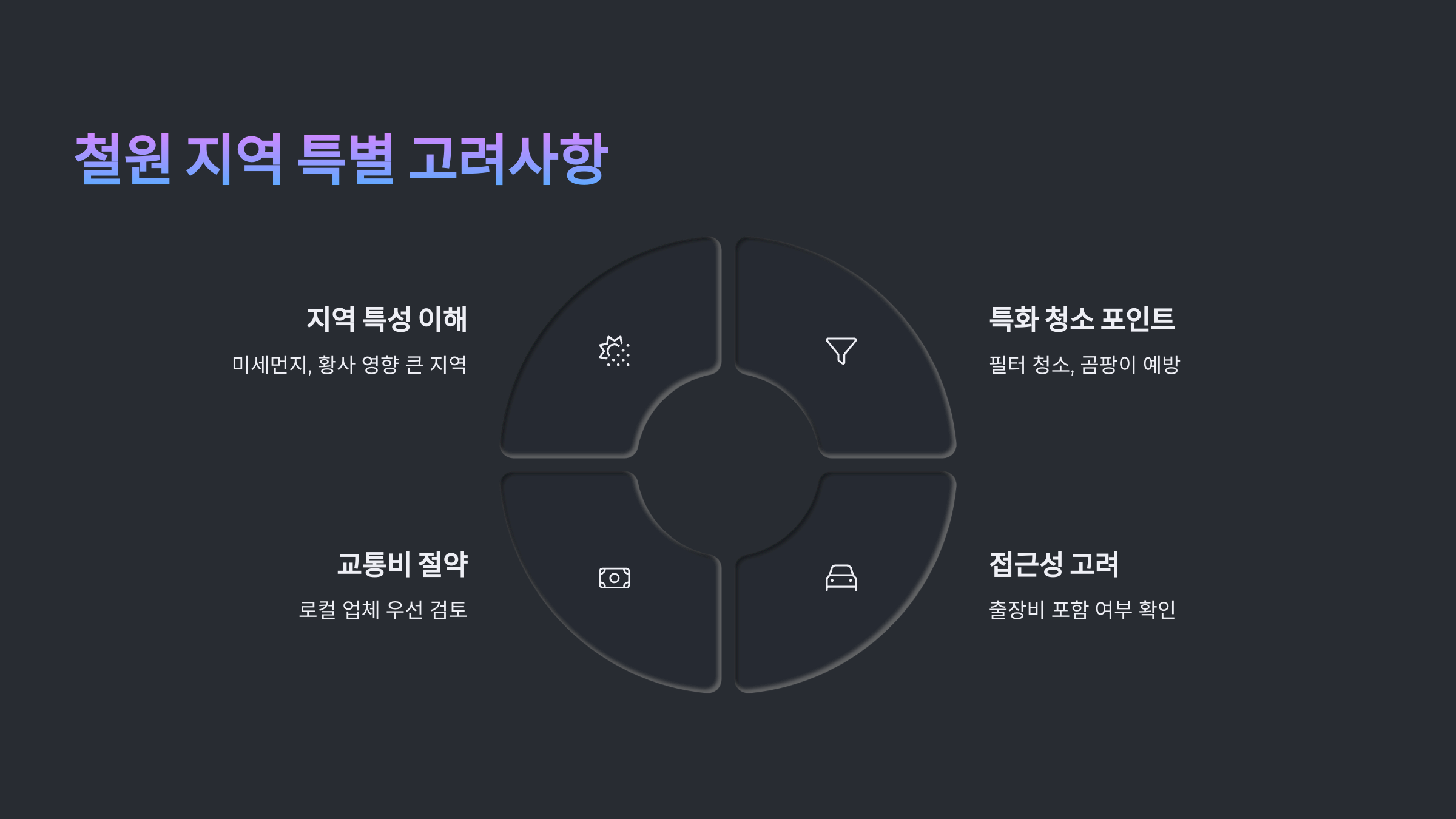 철원 입주청소 업체 선택 시 고려사항