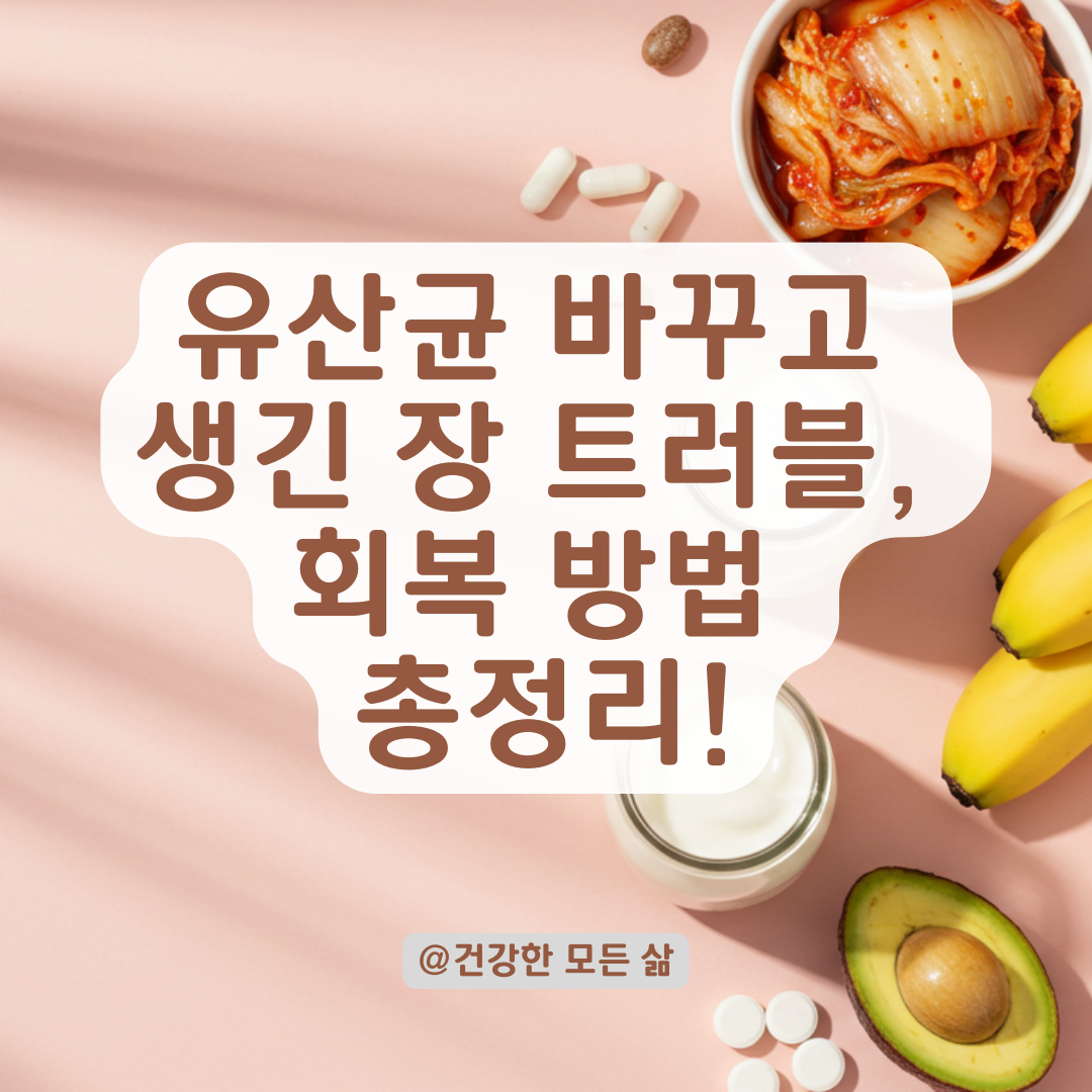 유산균 바꾸고 장 트러블 생겼다면? 장내 환경 회복 방법 총정리.
