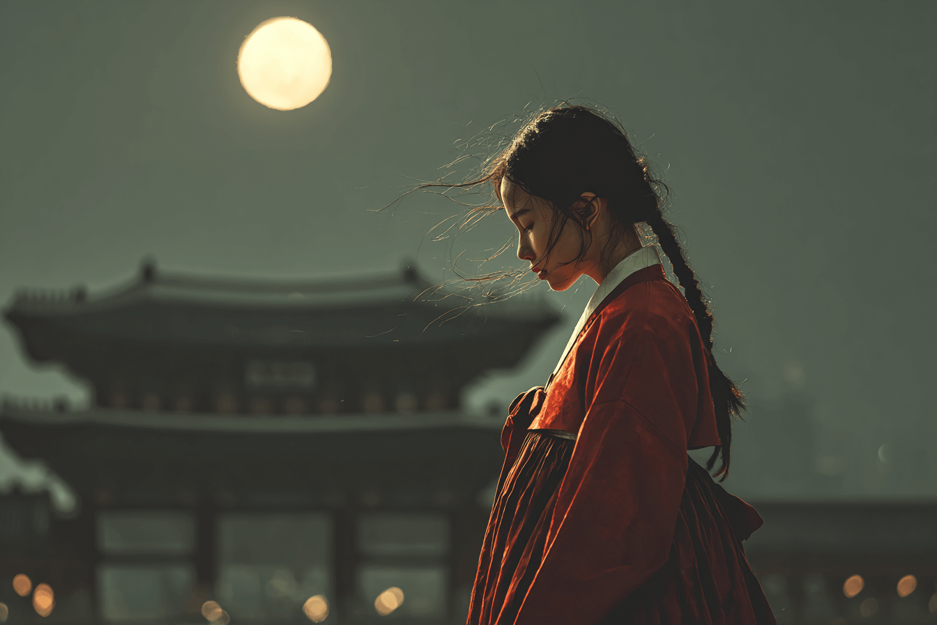 달빛-아래-서-있는-여인-이미지