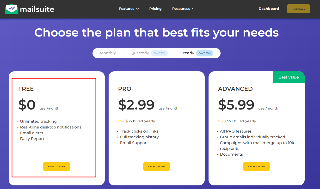 mailtrack 확장 프로그램 추가