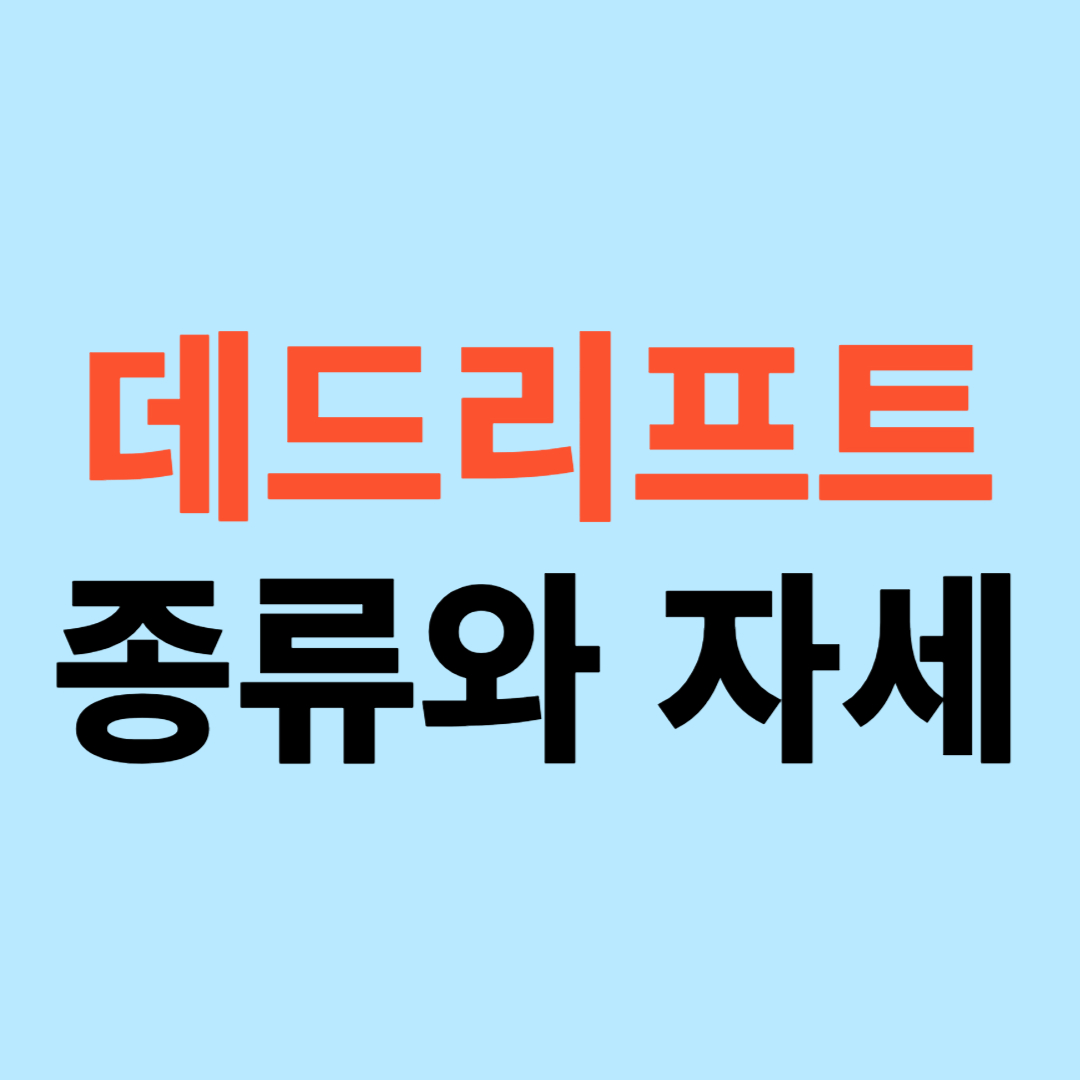 데드리프트 종륲와 자세 기술