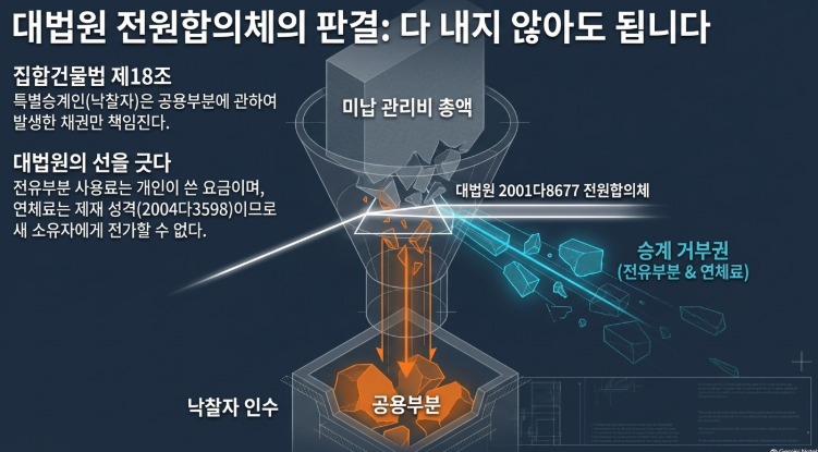 대법원 전원합의체 판결 : 공용 부분에 한해 승계
