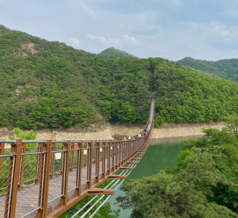 옥순봉 출렁다리 사진