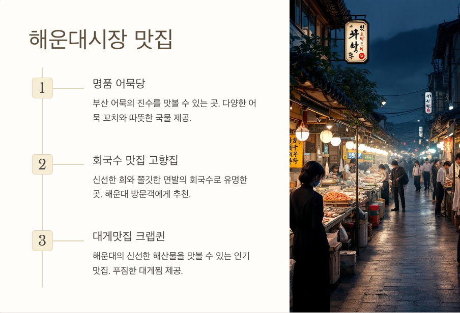 🍴 해운대 빛축제 푸드존 및 맛집 추천