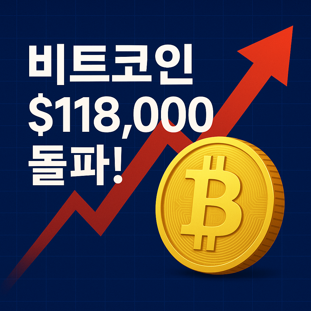비트코인 $118,000 돌파를 강조하는 썸네일 이미지