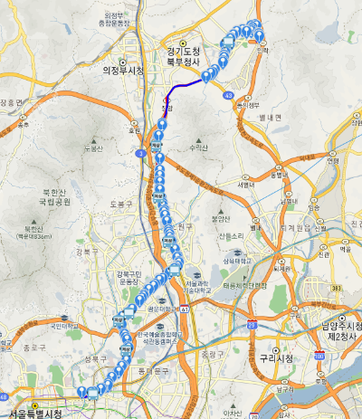 111번버스 노선도