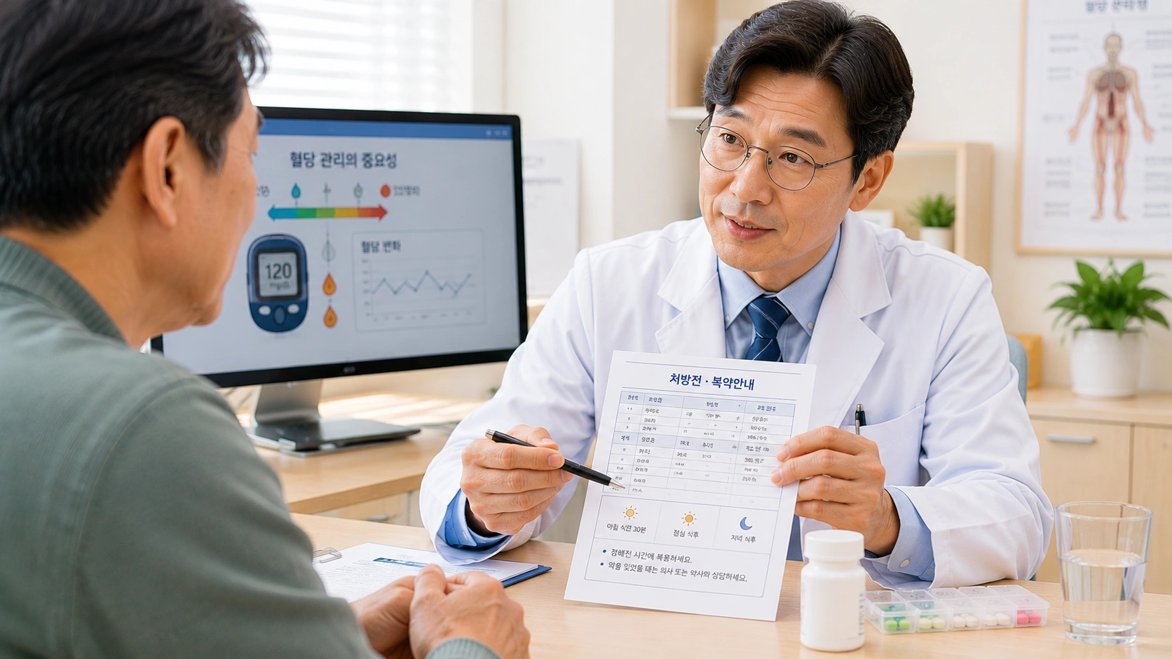 당뇨약_복용시간_처음복약지도