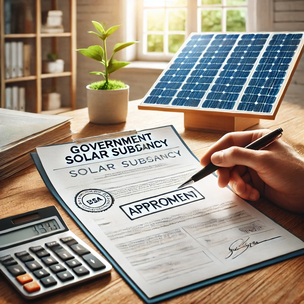 태양광 보조금 승인 서류 검토 장면
