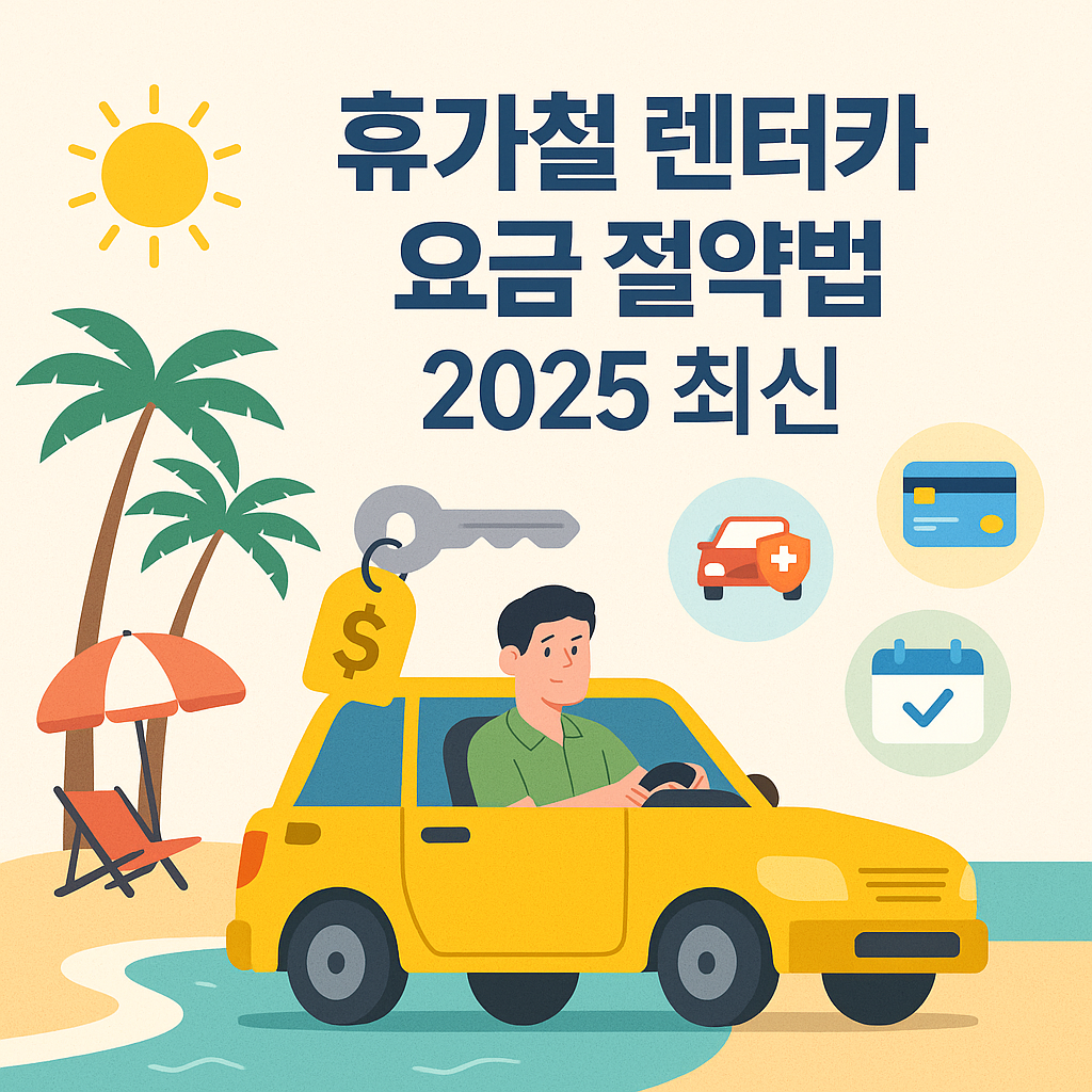 휴가철 렌터카 요금 절약법 (보험, 카드 혜택까지)