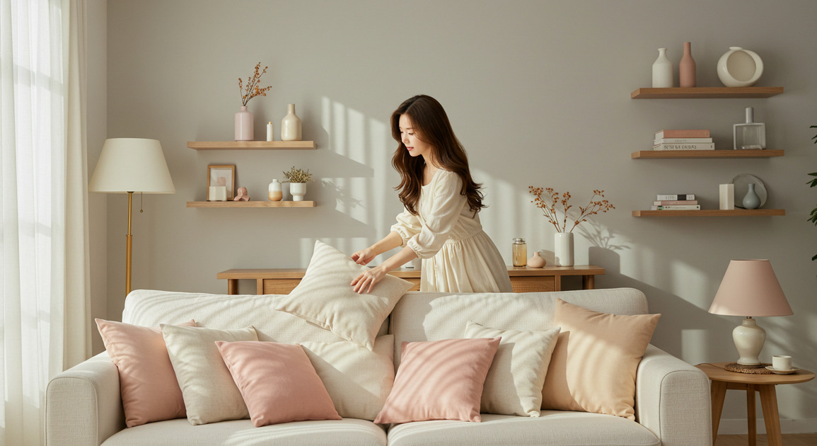 따뜻한 집 꾸미기 – 2025 파스텔·뉴트럴 색상 인테리어 아이디어