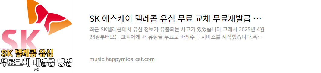 SK텔레콤 유심 보호 서비스 해킹 방지 로밍 가입방법