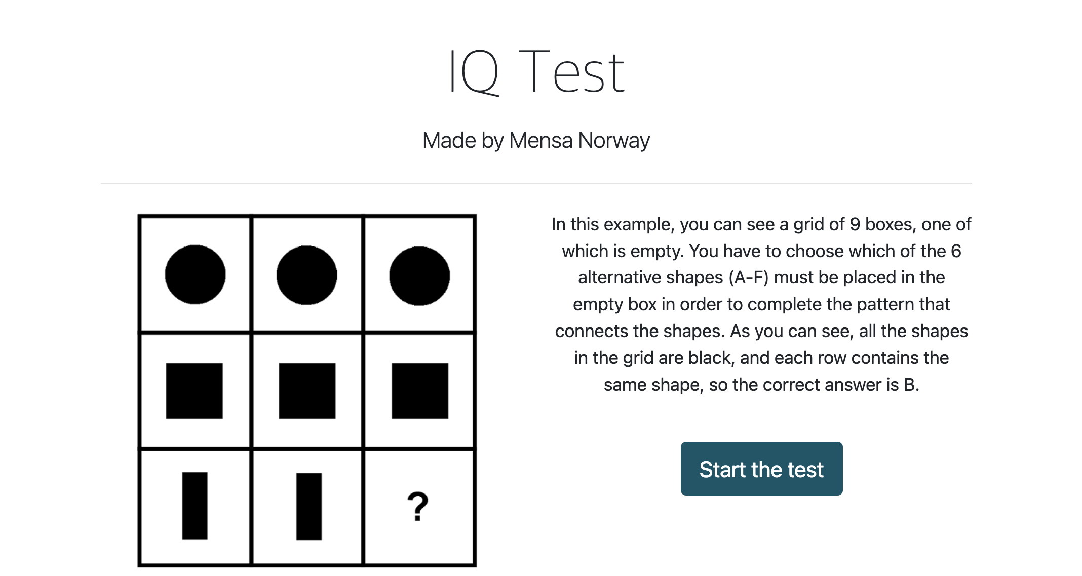 아이큐테스트, IQ테스트 무료 검사하기 (2024) - 노르웨이 아이큐 테스트