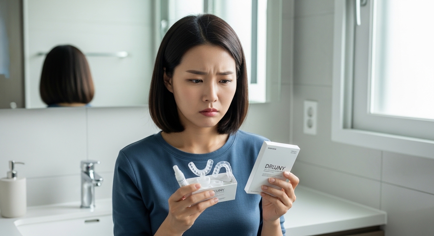 자가 치아 미백, 턱에 구멍까지?