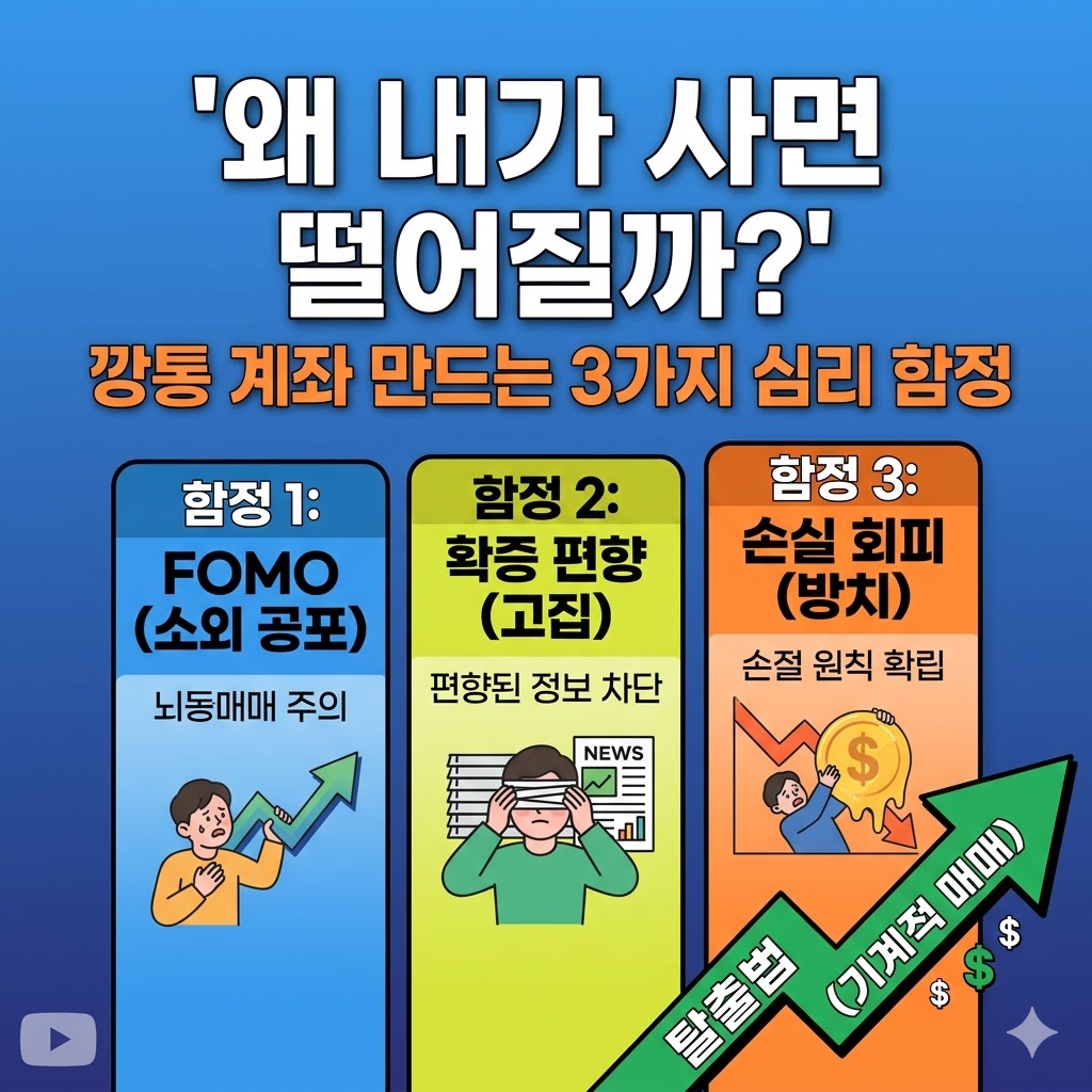 "왜 내가 사면 떨어질까?" &ndash; 깡통 계좌 만드는 3가지 심리 함정과 탈출법