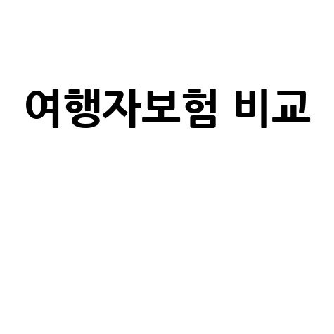 국내 여행자보험, 가입부터 보장까지 완벽 비교 가이드