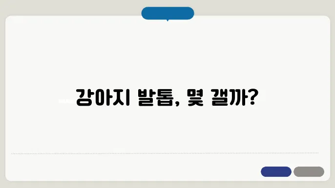 강아지 발톱 개수