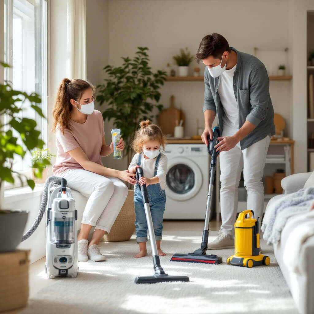 알레르기 원인 먼지 청소