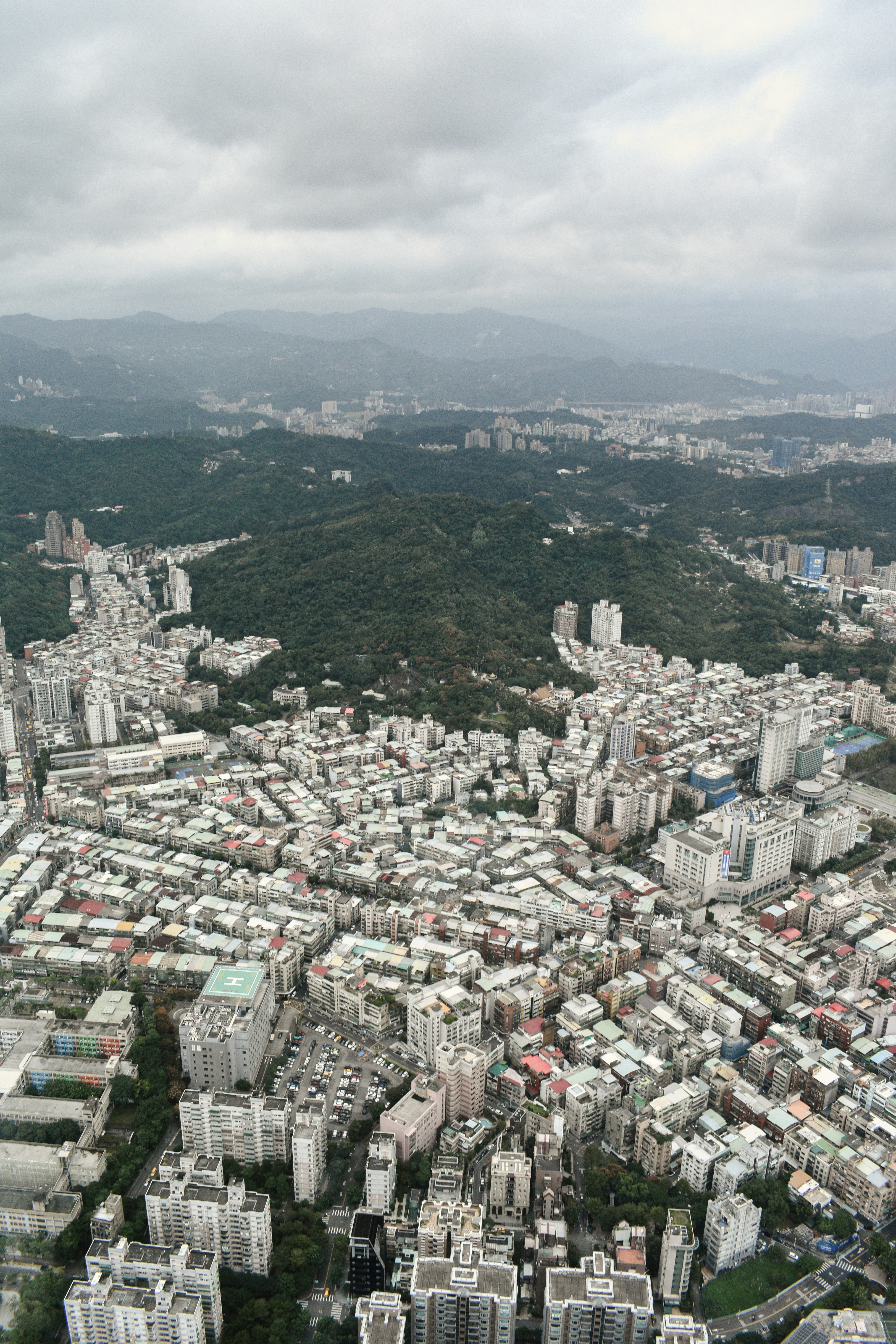 하늘에서 찍은 도시