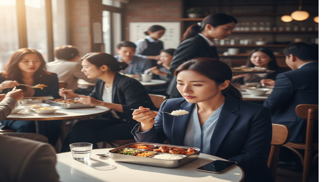 &ldquo;바쁜 점심시간, 혼자 서둘러 식사를 끝내는 날이 많았다.&rdquo;