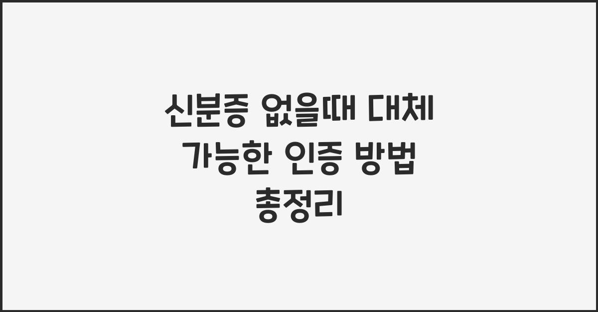 신분증 없을때