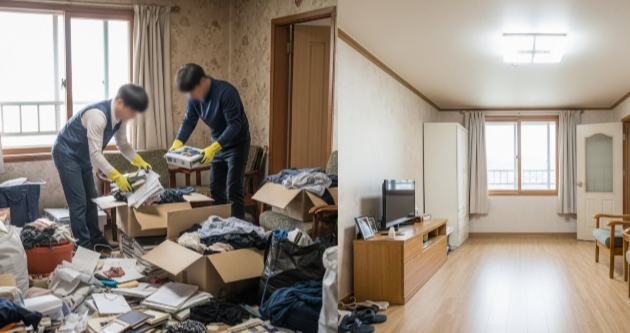 고성 고독사청소 후 모습