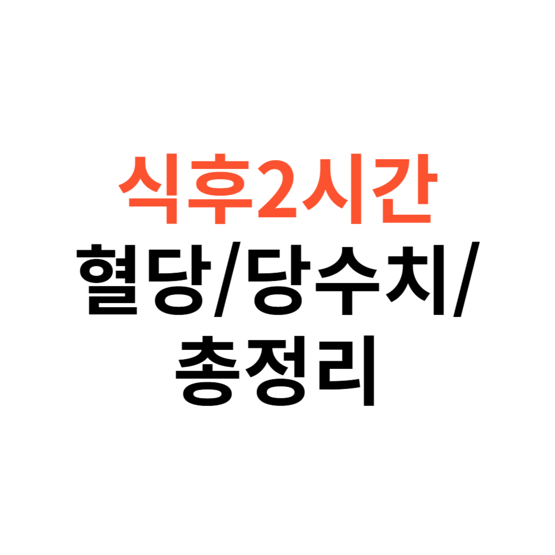 식후2시간 혈당