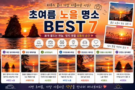 초여름 감성 여행 추천, 석양 명소 BEST 7