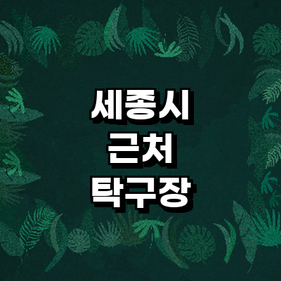 세종시 탁구장