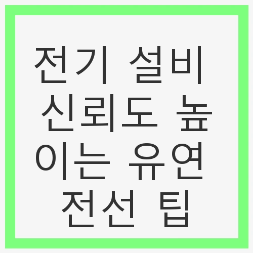 전기 설비 신뢰도 높이는 유연 전선