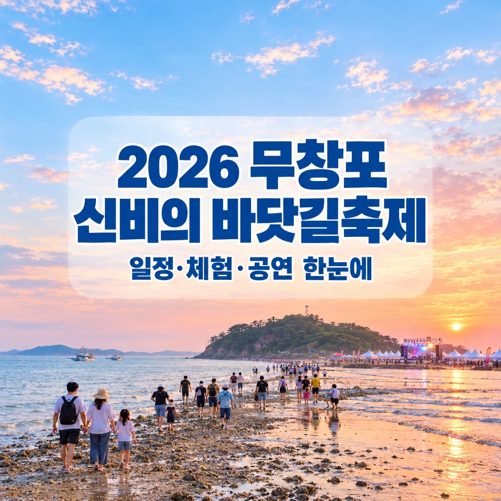 2026 무창포 신비의 바닷길축제 일정｜횃불체험&middot;드론쇼&middot;공연&middot;먹거리