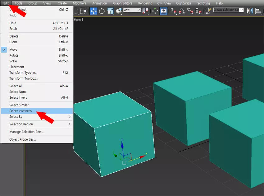 3dsmax Select Instances